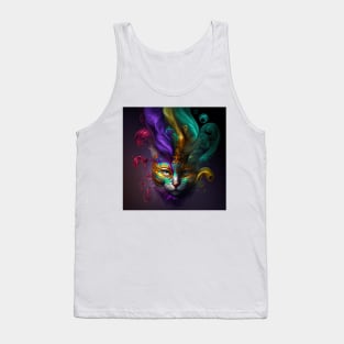 Mardi Gras Cat Tank Top